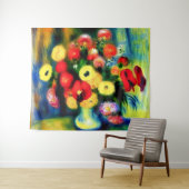 Ein Strauß Blume in einer Vase. Wandteppich (Beispiel (Horizontal))