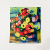 Ein Strauß Blume in einer Vase. Wandteppich (Vorderseite)