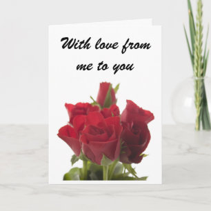 Ein Strauß roter Rosen - Mit Liebe von mir zu dir Feiertagskarte