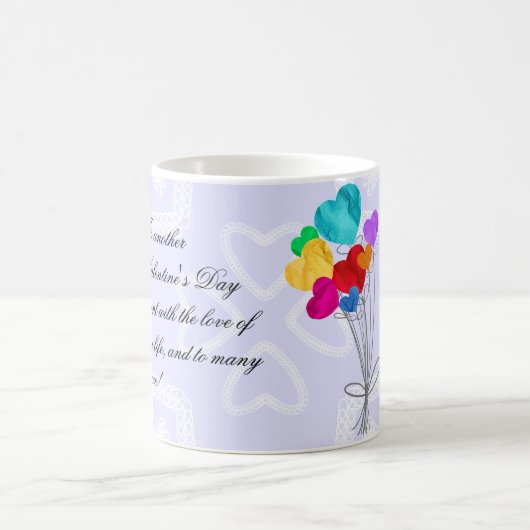 Ein Strauß von Herzpapierballons Kaffeetasse (Mittel)