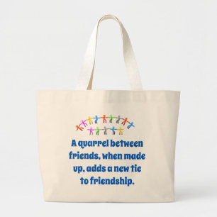 Ein Streit zwischen den Freunden - Angebot zur Fre Jumbo Stoffbeutel