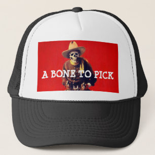 Ein Streitpunkt Skelett Cowboyhut Truckerkappe