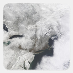 Ein strenger Wintersturm Quadratischer Aufkleber
