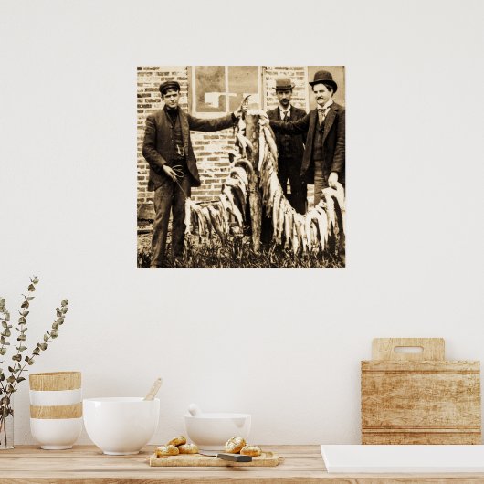 Ein Stringer voller Fisch Eine feine Fische für de Poster (Küche)