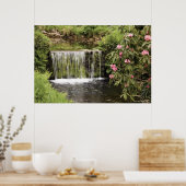 Ein Strom und ein Wasserfall im Dartmoor-Nationalp Poster (Küche)