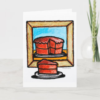 Ein Stück der Kuchen-Geburtstags-Karte, Kunst Karte