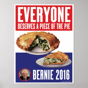 Ein Stück des Präsidentenplakats Torten-Bernie Poster