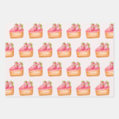 Ein Stück Erdbeerfruchtkuchen Geschenkpapier Set (Vorderseite)