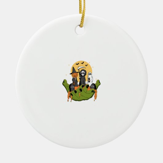 Ein Stück Halloween Keramik Ornament (Vorne)