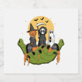 Ein Stück Halloween Schaumweinetikett (Einzelnes Label)