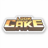 ein Stück Kuchen abschneiden Aufkleber (Vorderseite)