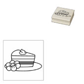 Ein Stück Kuchen auf einer Platte Gummistempel (Stempel)