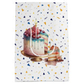 Ein Stück Kuchen-Geschenktasche Mittlere Geschenktüte (Rückseite)