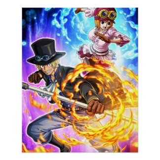 Ein Stück , Law , Luffy und Captain Kid Poster