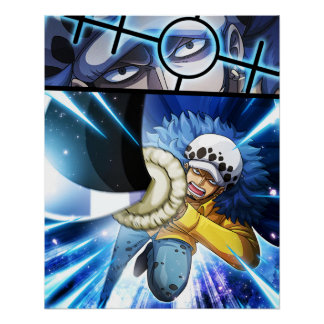 Ein Stück , Law , Luffy und Captain Kid Poster