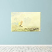 Ein Stück Meer - Ein felsiges Meer mit einem Fisch Leinwanddruck (Insitu (Holzboden))