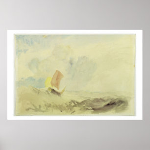 Ein Stück Meer - Ein felsiges Meer mit einem Fisch Poster