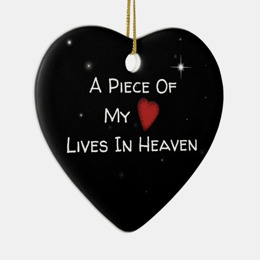 Ein Stück meiner Herzerinnerungsschmuck Keramik Ornament (Rechts)