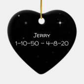 Ein Stück meiner Herzerinnerungsschmuck Keramik Ornament (Hinten)