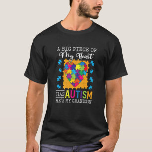 Ein Stück meines Herzens hat Autismus mein Enkel T-Shirt