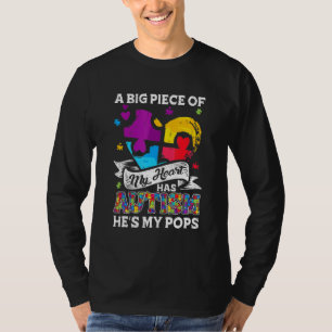 Ein Stück meines Herzens hat Autismus meine Pop 2 T-Shirt