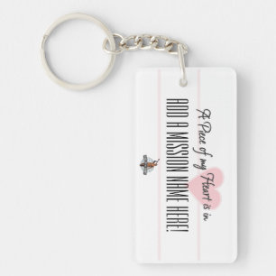 Ein Stück meines Herzens ist in (Auftragname hier) Schlüsselanhänger