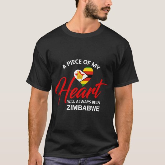 Ein Stück meines Herzens wird immer in Simbabwe se T-Shirt (Vorderseite)