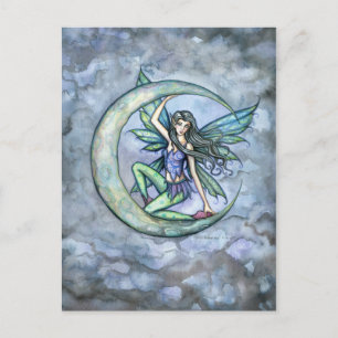 Ein Stück Mond-Fee-Kunstpostkarte Postkarte