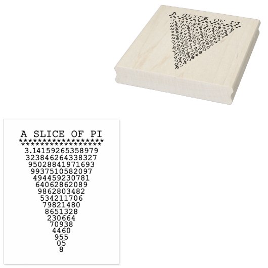 Ein Stück Pi Gummistempel (Stempel)