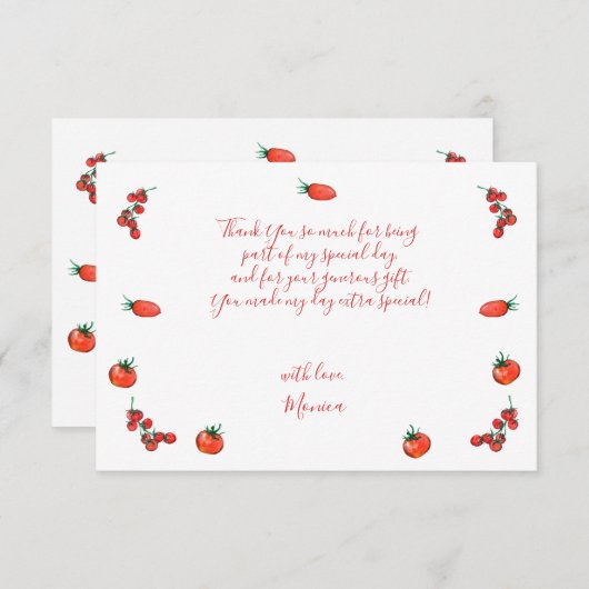 Ein Stück Spaß, erster Geburtstag Dankeskarte (Vorne/Hinten)