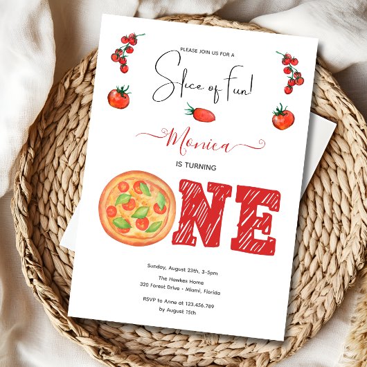 Ein Stück Spaß, erster Geburtstag Einladung