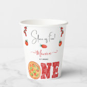 Ein Stück Spaß, erster Geburtstag Pappbecher (Rückseite)