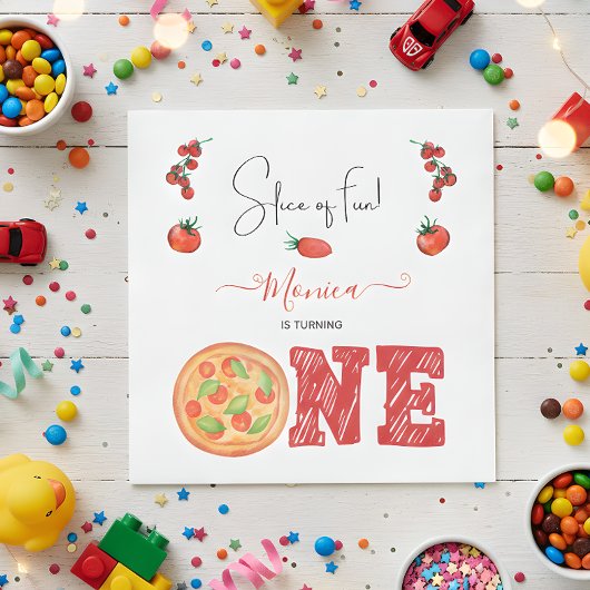 Ein Stück Spaß, erster Geburtstag Serviette