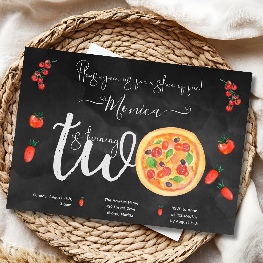 Ein Stück Spaß, zweiter Geburtstag Einladung