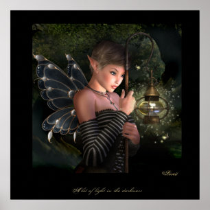 Ein Stückchen des Lichtes in der Dunkelheit Poster