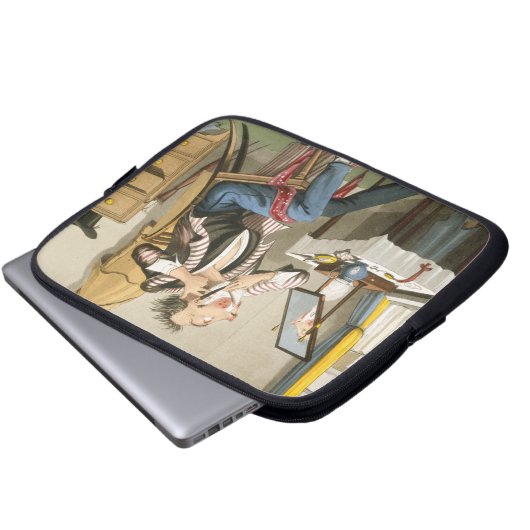 Ein stumpfes Rasiermesser, Kneipe. durch Jagd 1827 Laptopschutzhülle (Vorne Knopf)