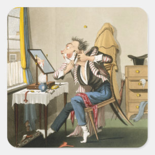 Ein stumpfes Rasiermesser, Kneipe. durch Jagd 1827 Quadratischer Aufkleber