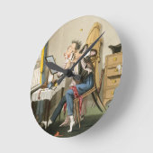 Ein stumpfes Rasiermesser, Kneipe. durch Jagd 1827 Runde Wanduhr (Winkel)