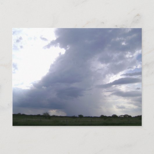 Ein Sturm bricht über Texas Postkarte (Vorderseite)