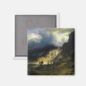 Ein Sturm im Rocky Mountains Bierstadt Magnet (Vorderseite/Rückseite)