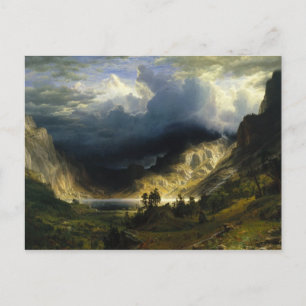 Ein Sturm im Rocky Mountains Bierstadt Postkarte