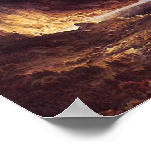 Ein Sturm in den Felsen, Bierstadt Albert Poster (Ecke)