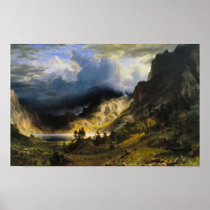Ein Sturm in den Rocky Mnts, Mount Rosalie Druck Poster