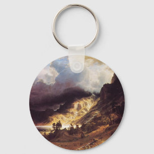Ein Sturm in den Rocky Mountains, Bierstadt Albert Schlüsselanhänger