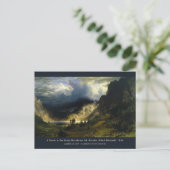 Ein Sturm in der Felsenlandschaft Malerei Postkarte (Stehend Vorderseite)