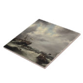 Ein Sturm in Meer (Öl auf Platte) Fliese (Seite)