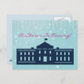 "Ein Sturm kommt" mit Schnee & Whitehouse Postkarte (Vorne/Hinten)