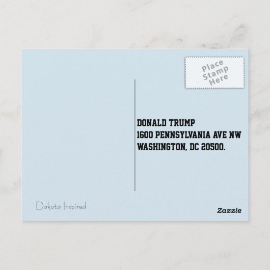 "Ein Sturm kommt" mit Schnee & Whitehouse Postkarte (Rückseite)