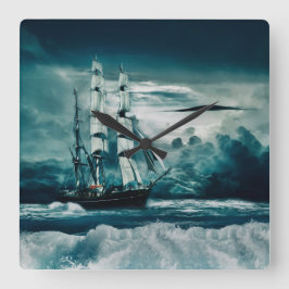 Ein Sturm Quadratische Wanduhr