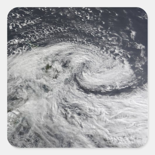 Ein Sturm über Neuseeland Quadratischer Aufkleber (Vorderseite)